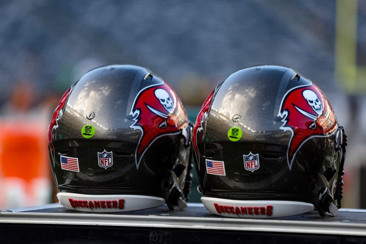 Tampa Bay Buccaneers helmets