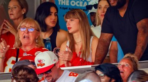 Taylor Swift watches the Kansas City Chiefs from a suite.