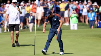 Viktor Hovland Aces The Par-4 5th Hole In Ryder Cup Practice Round As His Teammates Lose Their Minds