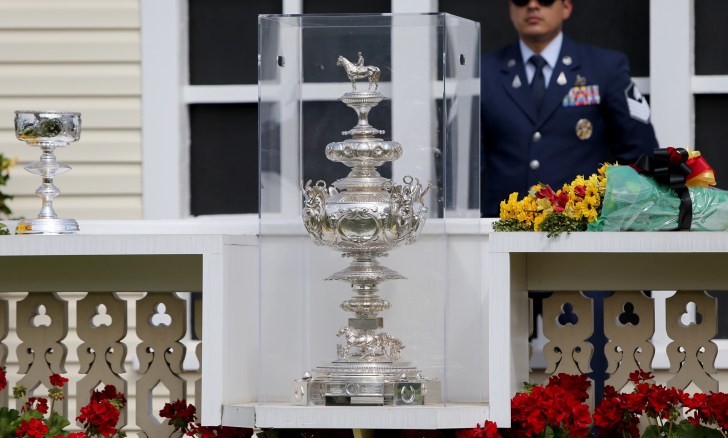 Woodlawn vase trophy at The Preakness Stakes