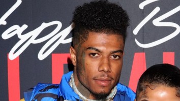 Blueface Brings Strippers To Rams-Steelers Game And Makes It Rain; Proposes To Girlfriend