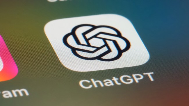 ChatGPT official app icon on cell phone screen