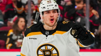 Bruins Center Jakub Lauko Posts Hilarious Update After Taking A Skate To The Face During Scary Play