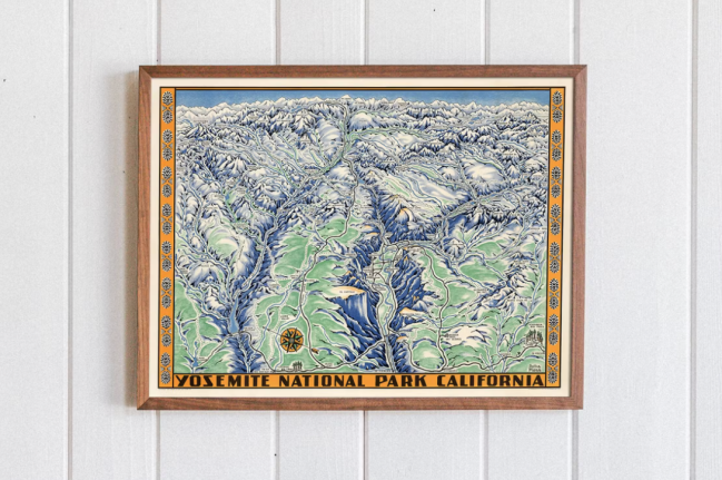 Muir Way Yosemite National Park 1955 Map