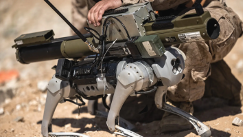 US Marines Recently Test Fired A Robot Dog With A Rocket Launcher On Its Back