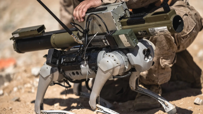 US Marines test fire the M72 LAW with a Robotic Goat.png