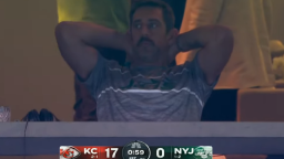 Aaron Rodgers Looked Disgusted Watching The Jets Get Crushed By The Chiefs