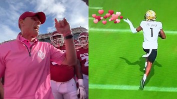Brent Venables Melts Down In Rage After UCF Player Blows Kiss At Oklahoma During Wide-Open Touchdown