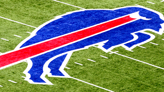 buffalo bills logo on football field