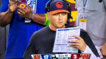 NFL Releases Statement About Mysterious Guy With Commanders Phone Case Taking Videos On Bears Sideline