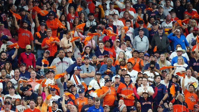 Astros fans in the stands during the ALCS.