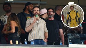 hugh jackman and ryan reynolds at the jets game
