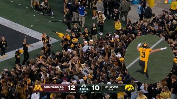 Iowa Fans Throw Trash On Field To Protest Controversial Fair Catch That Overturned Game-Winning TD
