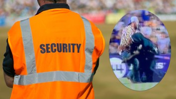 LSU Security Guard Goes Full Sicko Mode, Lays MASSIVE Form Tackle On Rogue Fan Running On Field