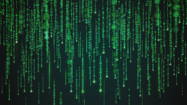 matrix falling green data