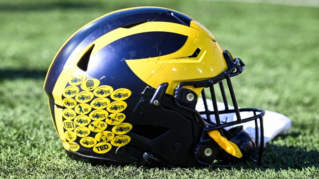 Michigan Wolverines football helmet