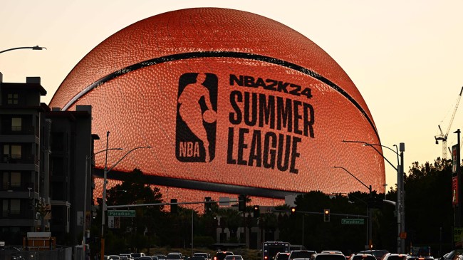 NBA Summer League logo on the Las Vegas Sphere