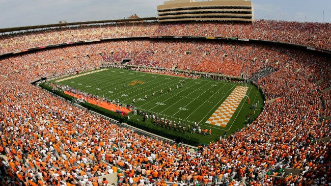 A view of the field at Neyland Stadium.