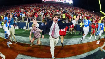 Security Guard LEVELS Female Ole Miss Student During Failed Attempt To Stop Field Storm