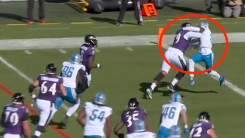Ravens OT Ronnie Stanley Goes Full ‘Blind Side’ By Blocking Defender OUT OF THE END ZONE