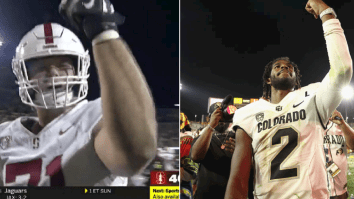 Shedeur Sanders Trolled By Stanford Players With Watch Flex Celebration After He Throws Terrible Late-Game Interception While Blowing 29-0 Lead