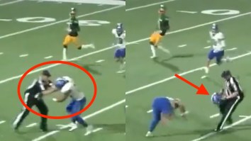 Texas HSFB Referee Violently Rips Helmet Off Of Player’s Head During Absolutely Insane Power Trip