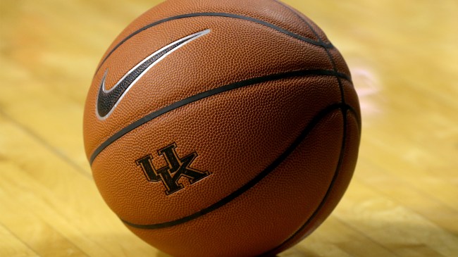 University of Kentucky logo on basketball