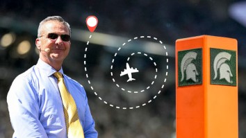 Urban Meyer Watch Heats Up As Michigan State’s Private Jet Stops In Notable Location Amid Coaching Search