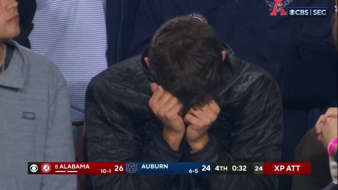 Auburn Fan Reaction Alabama Iron Bowl