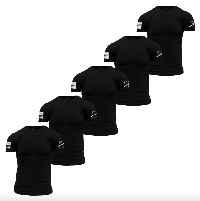 Standard Issue 5-Pack Core Basic Black T-Shirts