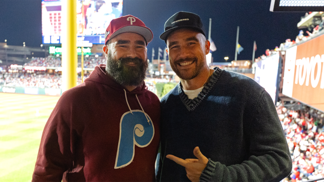 Jason and Travis Kelce Phillies game
