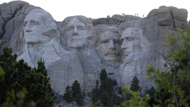 A view of Mount Rushmore in South Dakota.