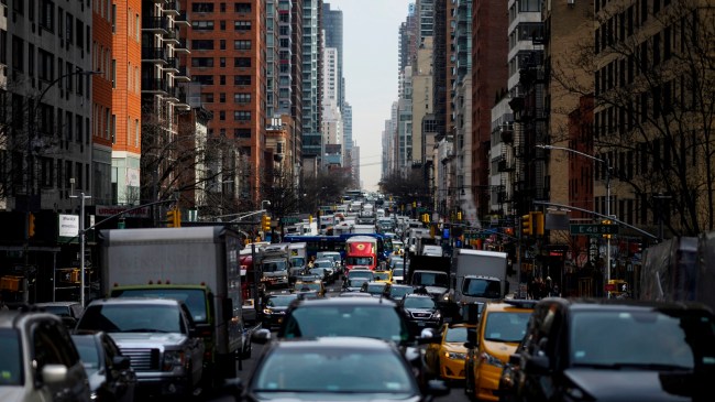 An image of traffic in New York City.