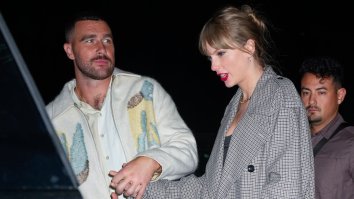 The Official NFL Account Shares New Video Of Taylor Swift Kissing Travis Kelce