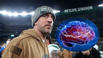 Aaron Rodgers Addresses Galaxy Brain Theories About Mysterious Liquid Spilled Out Of Glass Bottle At MNF