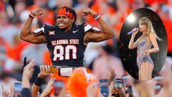 Oklahoma State Uses Brilliant Taylor Swift Banger To Troll Sooners During Field Storm After Last Bedlam