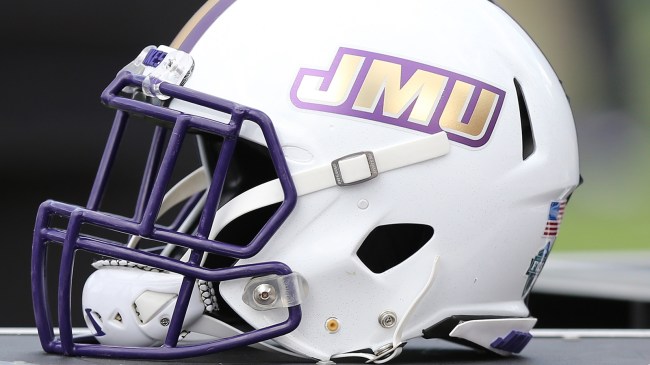 James Madison University football helmet