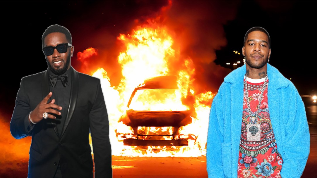 Sean Combs Kid Cudi Car Explode