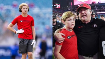 Kirby Smart’s Son Appears To Make Hilarious Lewd Gesture At Tennessee Fans In Viral Sideline Video