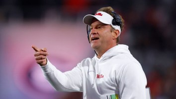 Lane Kiffin Caught Cussing Out His Player During Angry Sideline Tirade For Throwing Dumb Punch