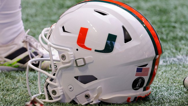 Miami Hurricanes football helmet