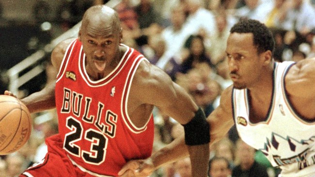 Michael Jordan against the Jazz in the NBA FInals