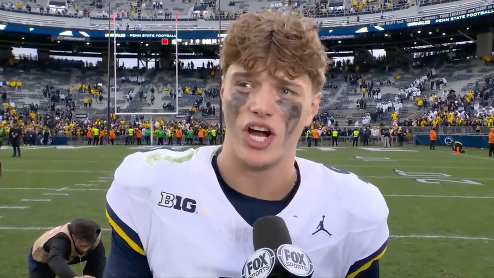 Michigan Qb Jj Mccarthy Makes It Seem Like Jim Harbaugh Died