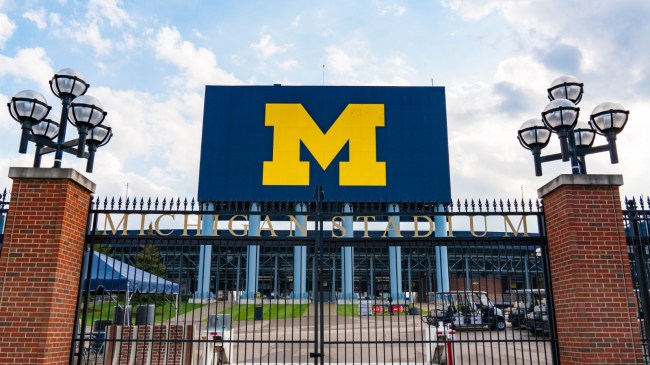 A view from outside Michigan Stadium in Ann Arbor.