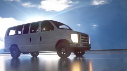 Beat-Up Minivan Going Full Send Off A Jump And Catching Sweet Air Is A Work Of Art