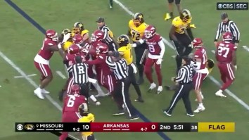 Flying Helmets And Big Haymakers Lead To Multiple Ejections During Violent Missouri/Arkansas Brawl