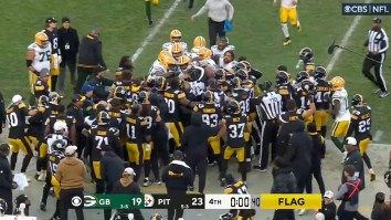 Punches Fly, Benches Clear During Full-Blown Brawl After Steelers Coach Gets ROCKED By Big Hit
