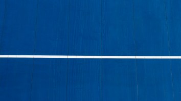 SJSU Unveils All-Blue Court Design With MASSIVE Mid-Floor Logo That Will Make Your Eyes Bleed