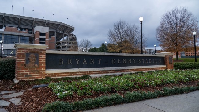A view from outside of Bryant-Denny Stadium in Tuscaloosa, AL.