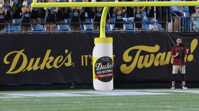 A view of the endzone during the Duke's Mayo Bowl.